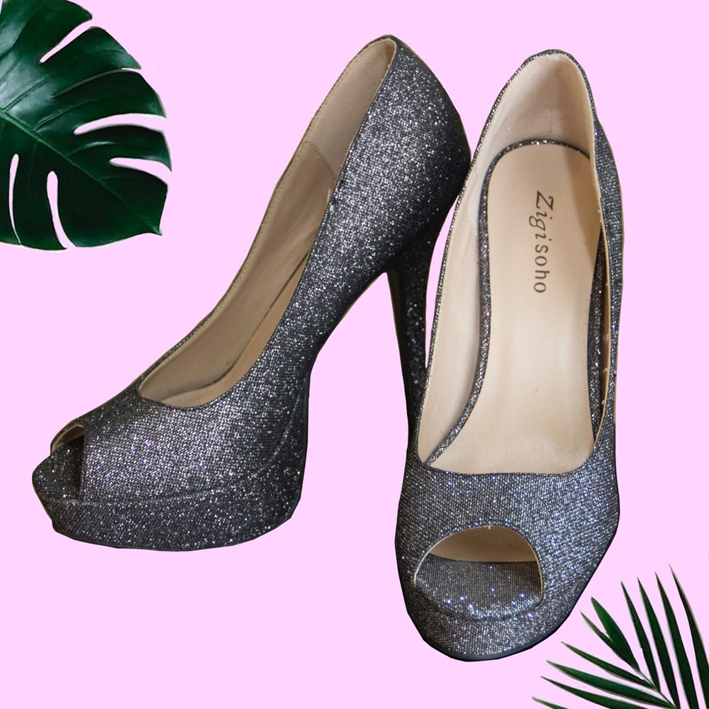 !GLAM GLITTER PLATFORM HEELS! 🖤⚰️
